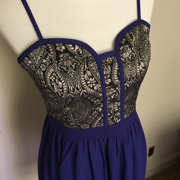 🎉 Jealous Tomato Patterned Bodice Cocktail Dress - Picture 2 of 6